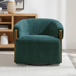 Mor Furniture Finley Swivel Chair In Rust