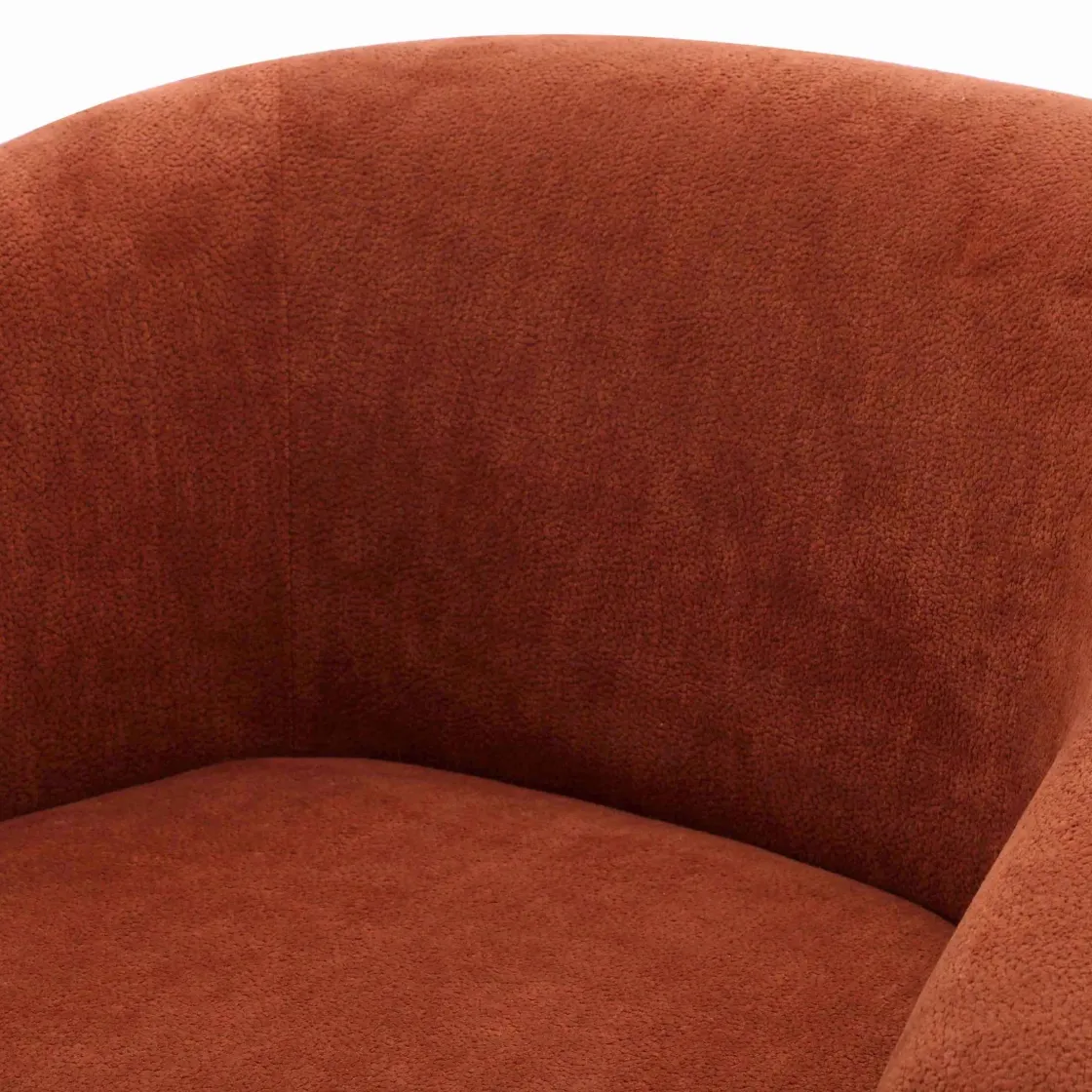 Mor Furniture Finley Swivel Chair In Rust