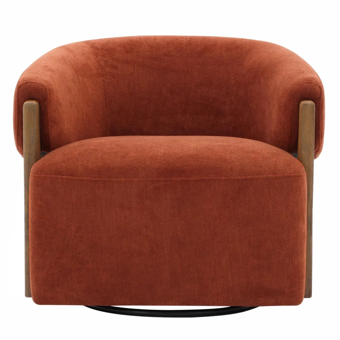 Mor Furniture Finley Swivel Chair In Rust