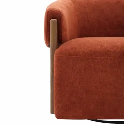 Mor Furniture Finley Swivel Chair In Rust