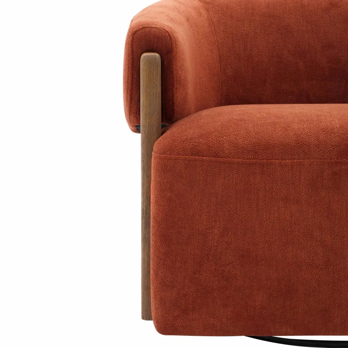 Mor Furniture Finley Swivel Chair In Rust