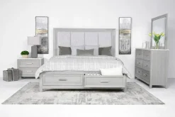 Mor Furniture Fiona Mirror In Mist Gray