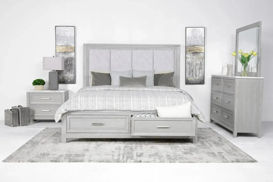 Mor Furniture Fiona Mirror In Mist Gray