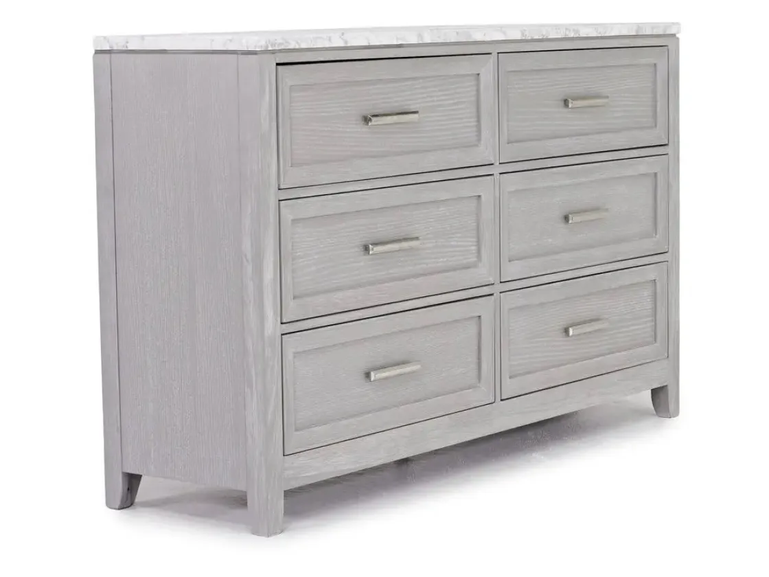 Mor Furniture Fiona Storage Bed, Dresser, Mirror & Nightstand In Mist Gray, Queen