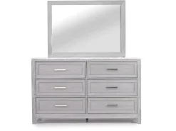 Mor Furniture Fiona Storage Bed, Dresser, Mirror & Nightstand In Mist Gray, Queen