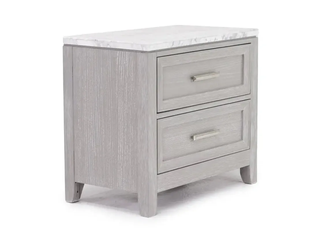 Mor Furniture Fiona Storage Bed, Dresser, Mirror & Nightstand In Mist Gray, Queen