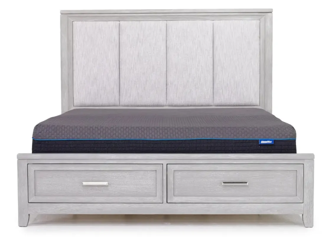 Mor Furniture Fiona Storage Bed In Mist Gray, Queen