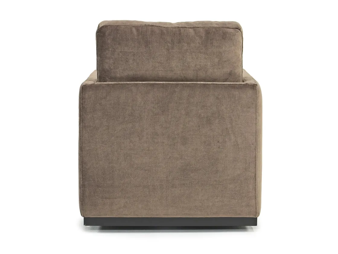 Mor Furniture Flax Swivel Chair In Coffee Leather