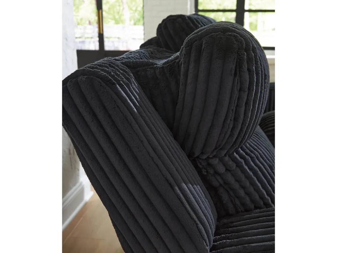 Mor Furniture Forest Lake 2 Power Console Loveseat In Alloy