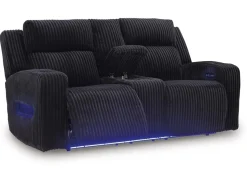 Mor Furniture Forest Lake 2 Power Console Loveseat In Alloy