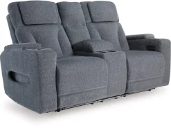 Mor Furniture Forest Lake 2 Power Console Loveseat In Alloy