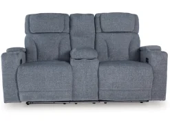 Mor Furniture Forest Lake 2 Power Console Loveseat In Alloy