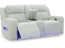 Mor Furniture Forest Lake 2 Power Console Loveseat In Alloy