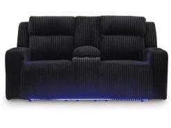Mor Furniture Forest Lake 2 Power Console Loveseat In Alloy
