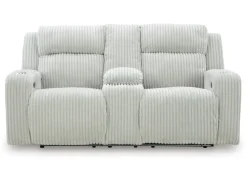 Mor Furniture Forest Lake 2 Power Console Loveseat In Alloy