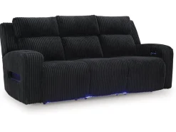 Mor Furniture Forest Lake 2 Power Sofa W/ Drop Down Table In Alloy