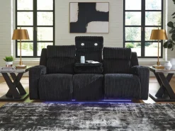 Mor Furniture Forest Lake 2 Power Sofa W/ Drop Down Table In Alloy