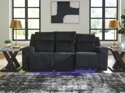 Mor Furniture Forest Lake 2 Power Sofa W/ Drop Down Table In Alloy