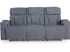 Mor Furniture Forest Lake 2 Power Sofa W/ Drop Down Table In Alloy