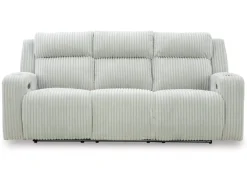 Mor Furniture Forest Lake 2 Power Sofa W/ Drop Down Table In Alloy