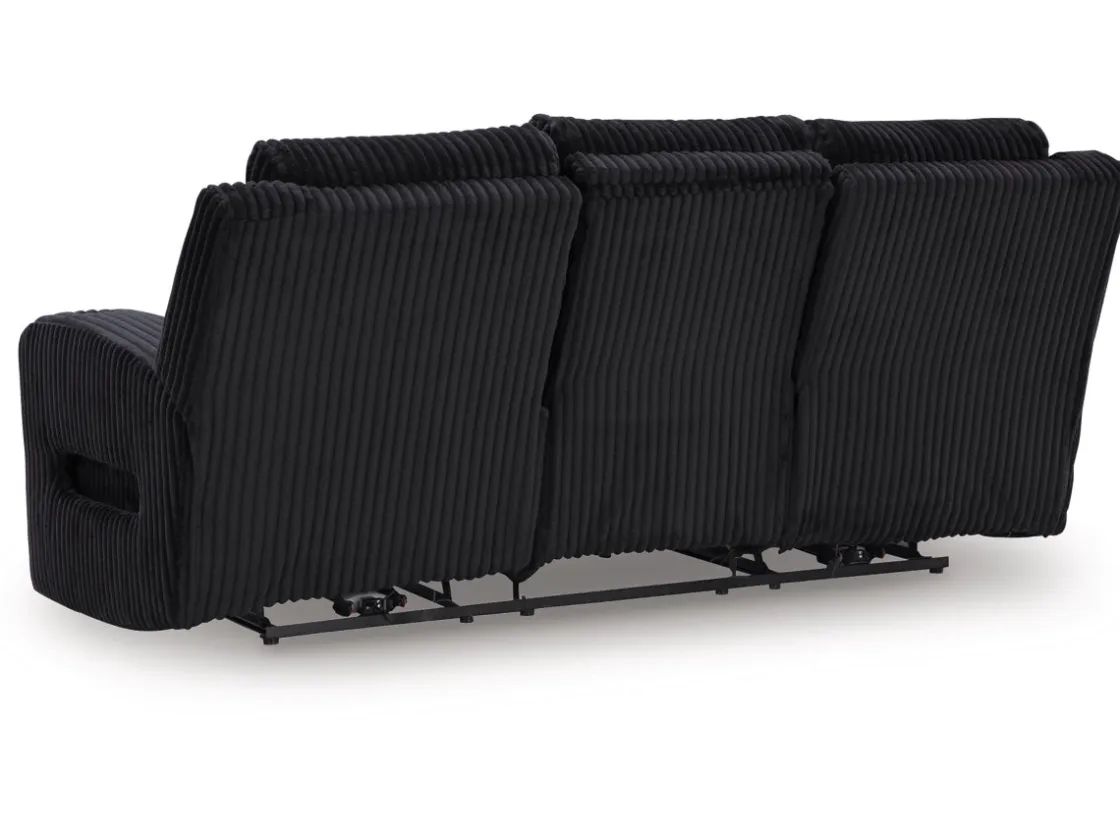 Mor Furniture Forest Lake 2 Power Sofa W/ Drop Down Table In Alloy