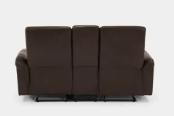 Mor Furniture Forte Reclining Console Loveseat In Dark Brown