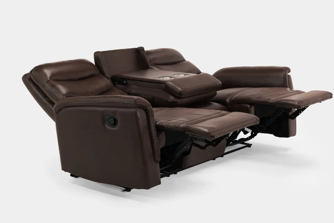 Mor Furniture Forte Reclining Sofa In Dark Brown