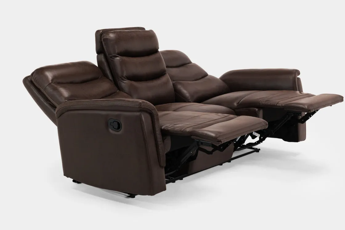 Mor Furniture Forte Reclining Sofa In Dark Brown