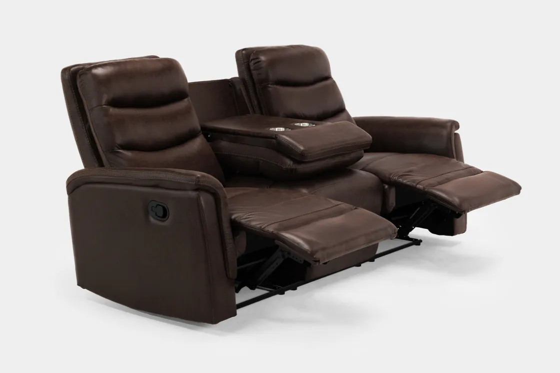 Mor Furniture Forte Reclining Sofa In Dark Brown