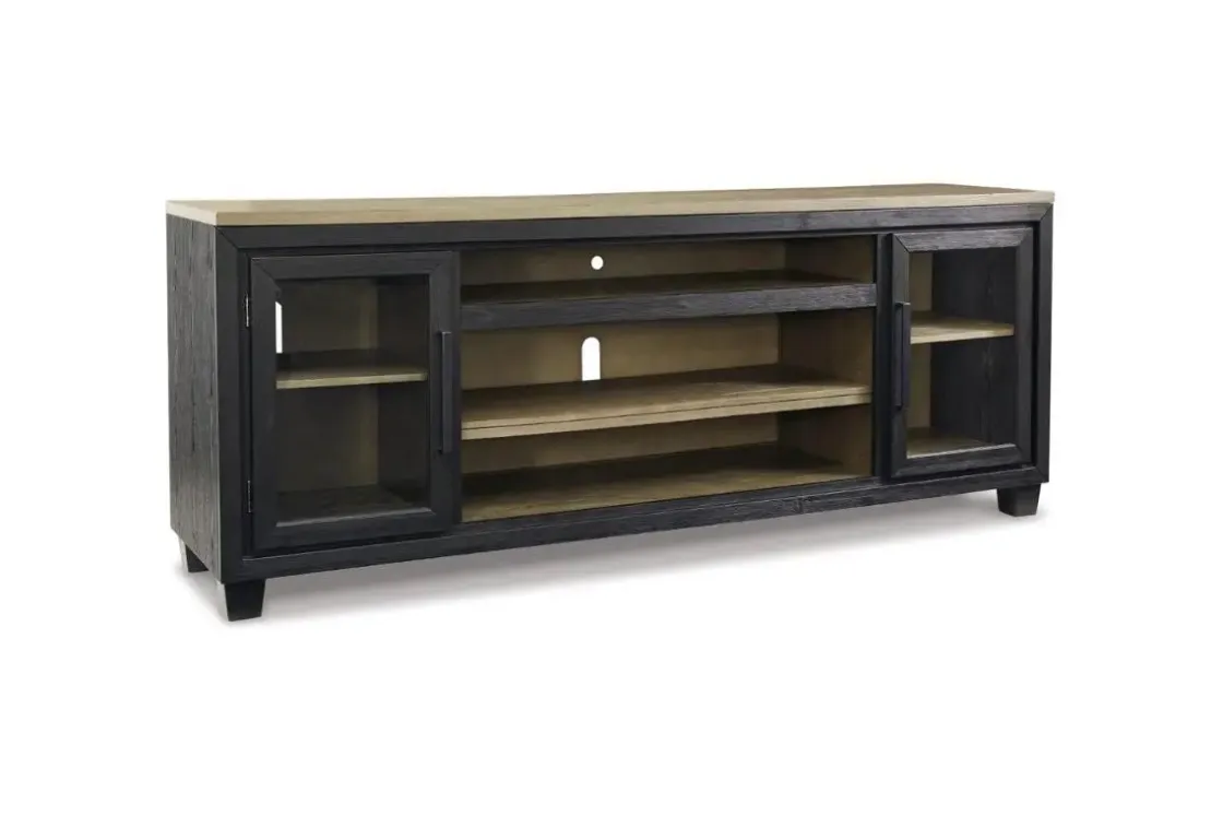 Mor Furniture Foyland Media Console In Black/Brown