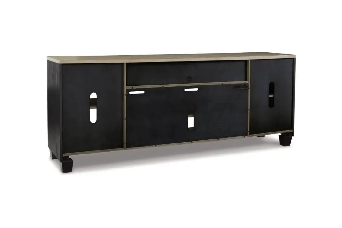 Mor Furniture Foyland Media Console In Black/Brown