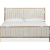 Mor Furniture Furano Channel Upholstered Panel Bed In Ginger, Full