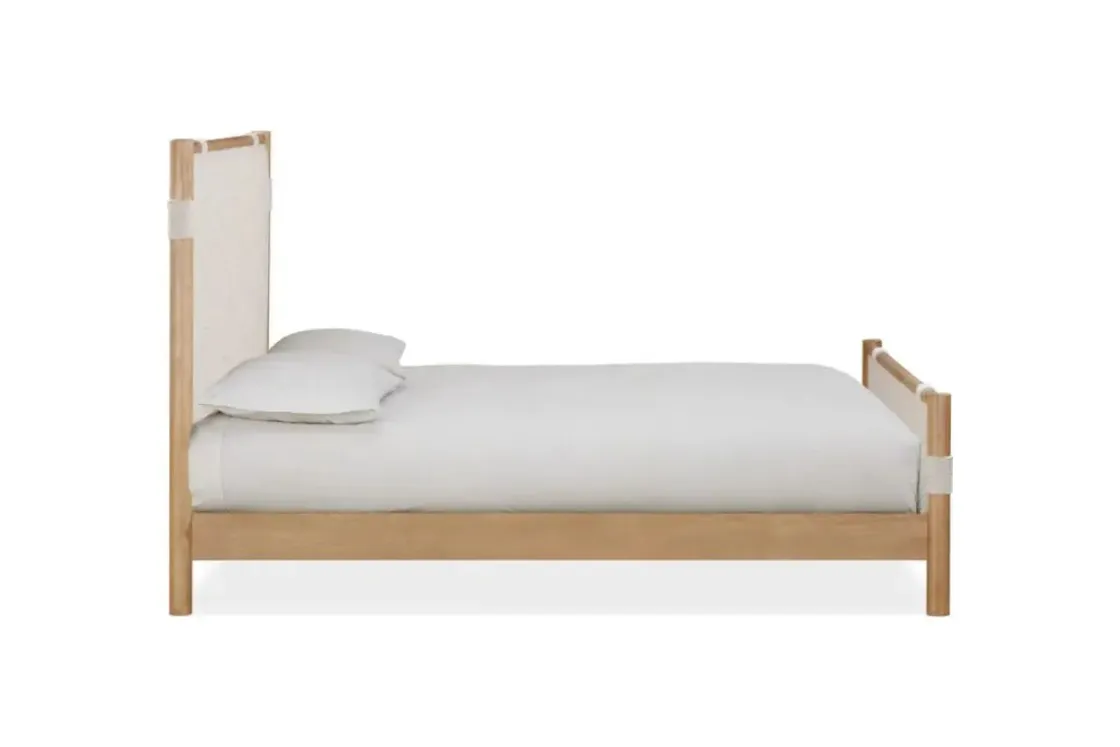 Mor Furniture Furano Channel Upholstered Panel Bed In Ginger, Full