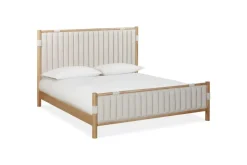 Mor Furniture Furano Channel Upholstered Panel Bed In Ginger, Full