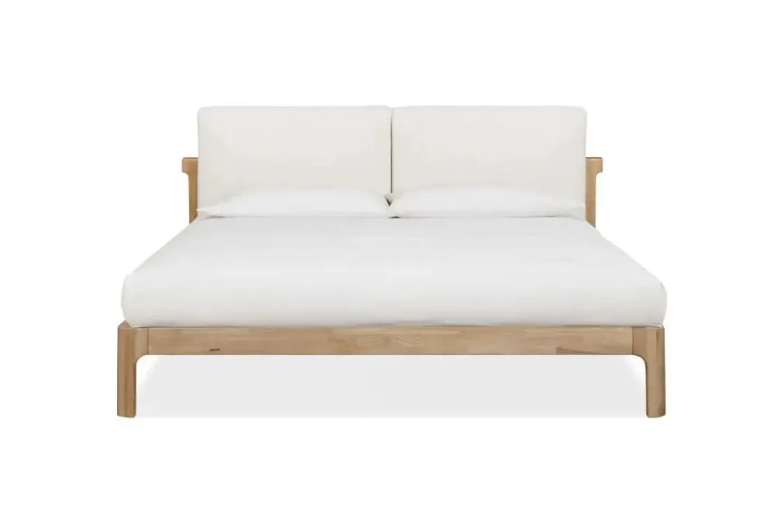 Mor Furniture Furano Upholstered Bed, Dresser, Mirror & 1 Drawer Nightstand In Ginger, Full