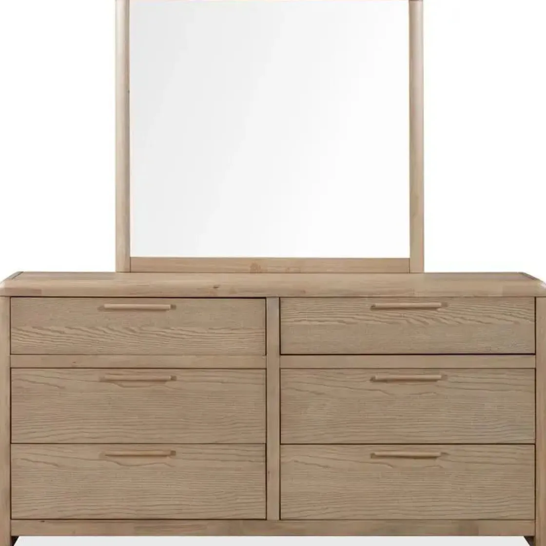 Mor Furniture Furano Upholstered Bed, Dresser, Mirror & 1 Drawer Nightstand In Ginger, Full