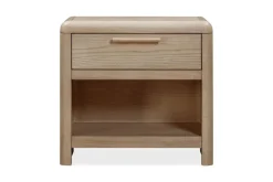 Mor Furniture Furano Upholstered Bed, Dresser, Mirror & 1 Drawer Nightstand In Ginger, Full