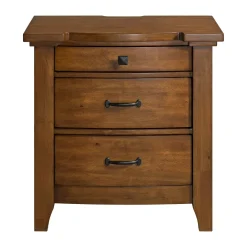 Mor Furniture Gage 3 Drawer Nightstand In Chestnut