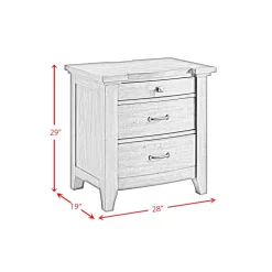 Mor Furniture Gage 3 Drawer Nightstand In Chestnut