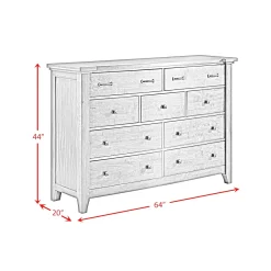 Mor Furniture Gage Dresser In Chestnut
