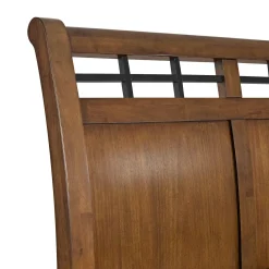 Mor Furniture Gage Sleigh Bed W/ Storage In Chestnut, Queen
