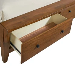 Mor Furniture Gage Sleigh Bed W/ Storage In Chestnut, Queen