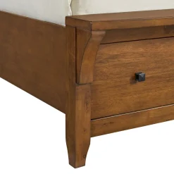 Mor Furniture Gage Sleigh Bed W/ Storage In Chestnut, Queen