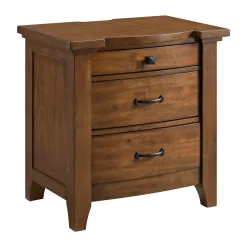 Mor Furniture Gage Sleigh Bed W/ Storage, Dresser, Mirror & Nightstand In Chestnut, Queen