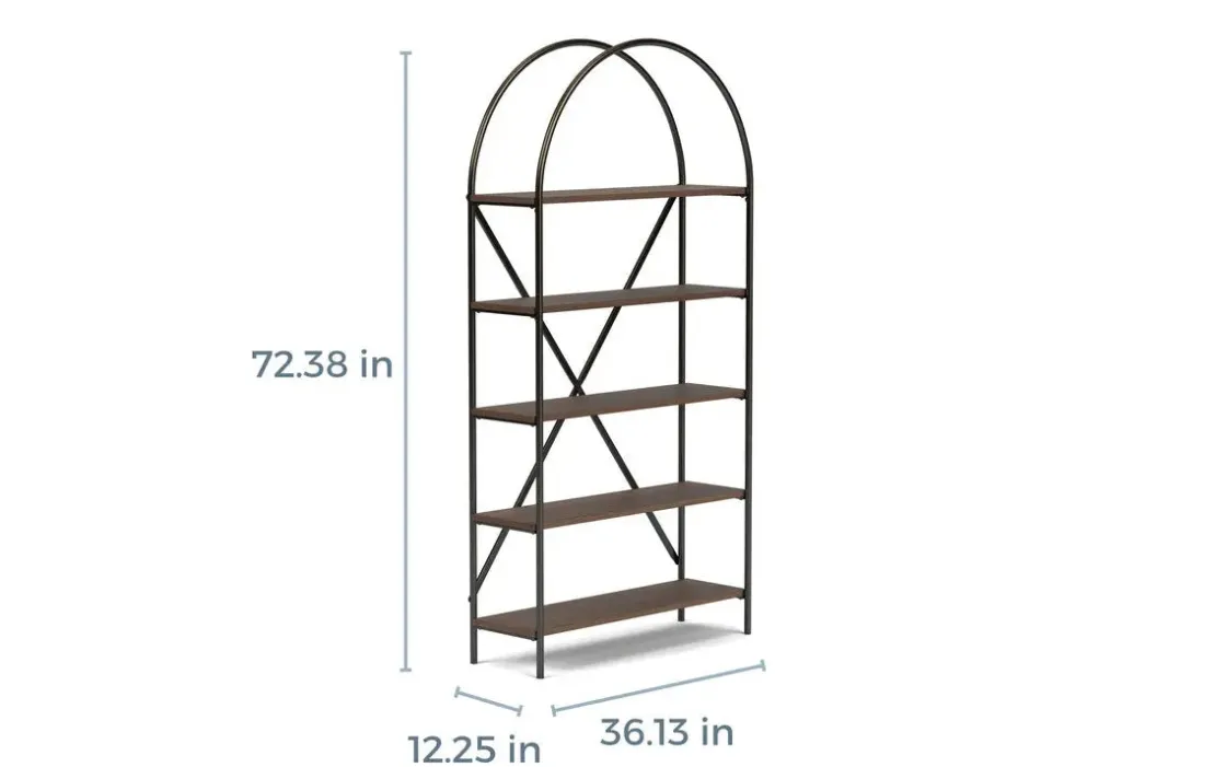 Mor Furniture Galtbury Bookcase In Brown/Black
