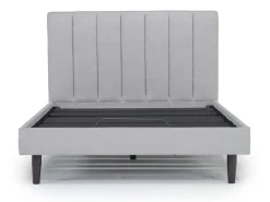 Mor Furniture Gavin Upholstered Adjustable Foundation Bed In Charcoal, Full