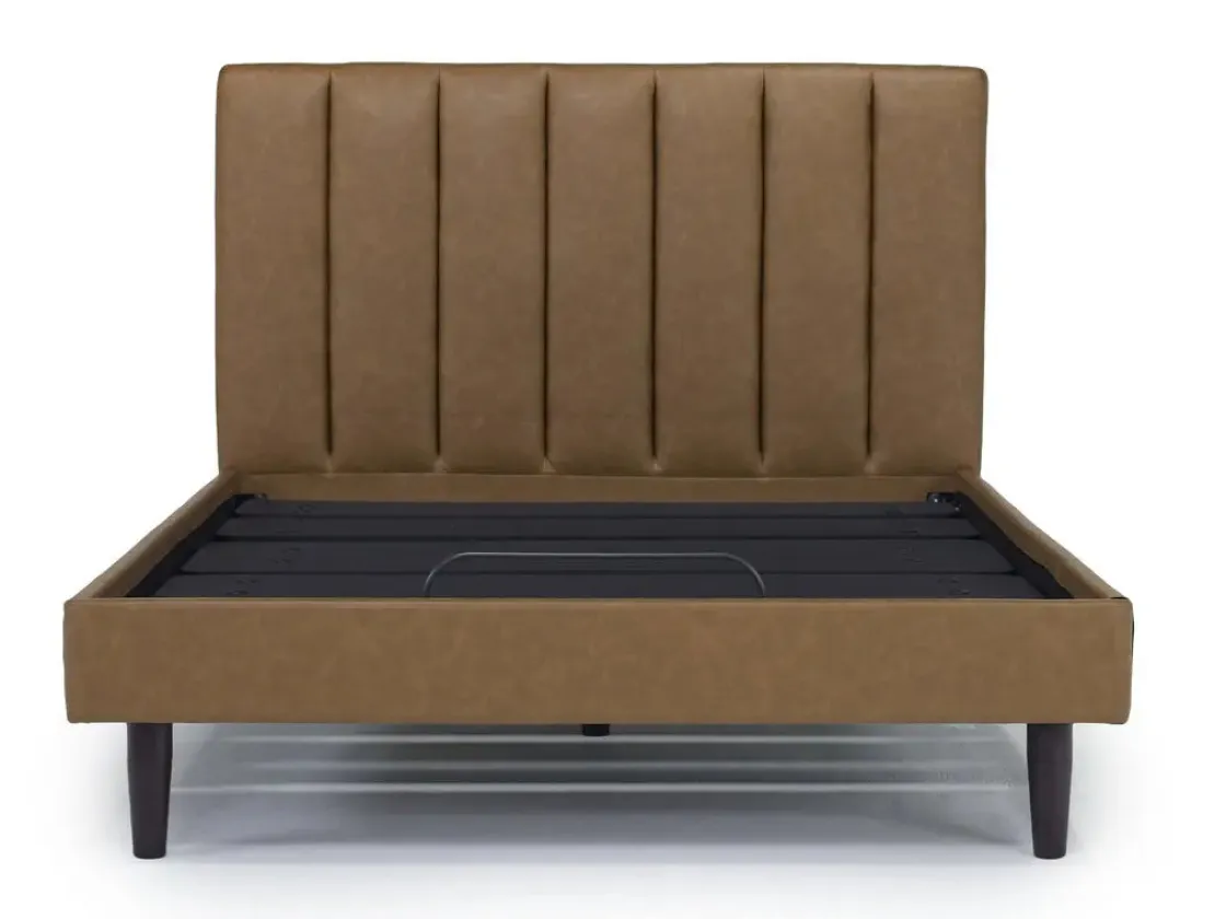 Mor Furniture Gavin Upholstered Adjustable Foundation Bed In Charcoal, Full