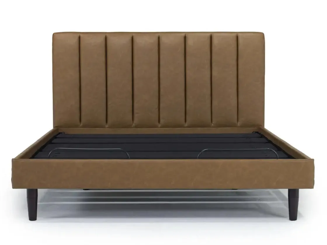 Mor Furniture Gavin Upholstered Adjustable Foundation Bed In Charcoal, Full