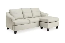 Mor Furniture Genoa Sofa Chaise In Coconut Leather