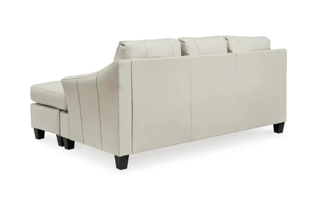 Mor Furniture Genoa Sofa Chaise In Coconut Leather